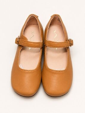 NWT Nina Bonnett Tan Leather Mary Jane Shoes Toddler 7.5 EU 24